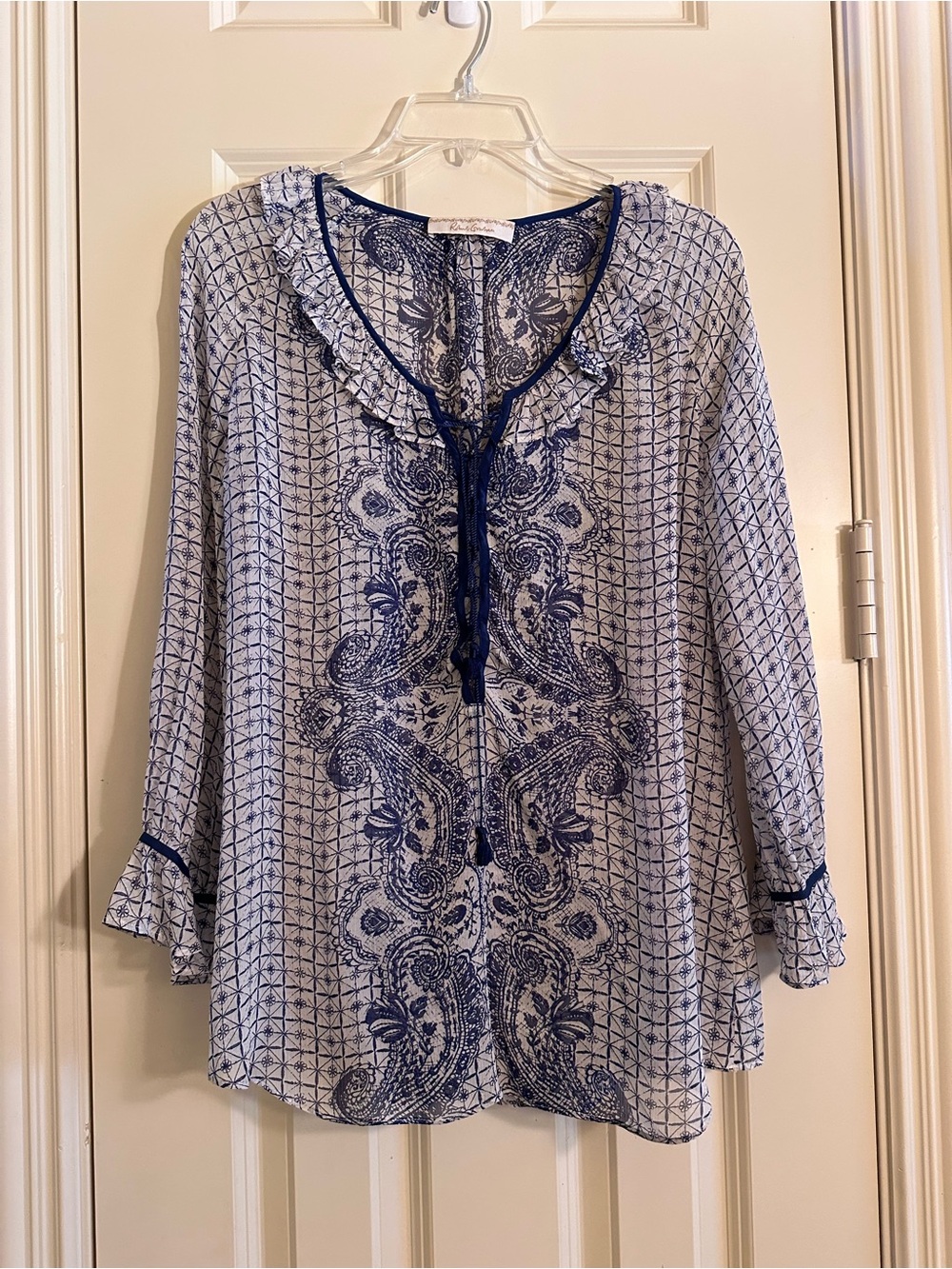 Robert Graham Paisley Sheer Blouse